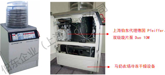 上(Superior)海伯東 Pfeiffer 雙級旋片泵用(Use)于(At)奶制品冷凍幹燥